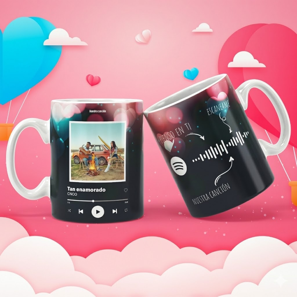 Taza Spotify Personalizada fondo Degradado Maruja Piruja Taza Spotify - Imagen 3