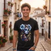 Camiseta "Blue Katrina" - Calavera Mexicana