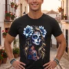 Camiseta "Blue Katrina" - Calavera Mexicana