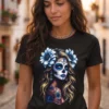 Camiseta "Blue Katrina" - Calavera Mexicana