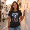 Camiseta "Blue Katrina" - Calavera Mexicana