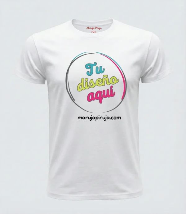 Camiseta tienda maruja Piruja Blanca personalizar Camiseta personalizada unisex de algodón blanca para diseñar online en Maruja Piruja