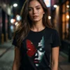 Camiseta "Metamorfosis Rota" - Rostro y Mariposa Roja