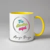 Tazas de colores Amarilla 2 Taza Personalizada de Cerámica Colores