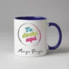 Tazas de colores Azul 2 Taza Personalizada de Cerámica Colores