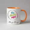 Tazas de colores Naranja 2 Taza Personalizada de Cerámica Colores