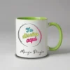 Tazas de colores Verde 2 Taza Personalizada de Cerámica Colores
