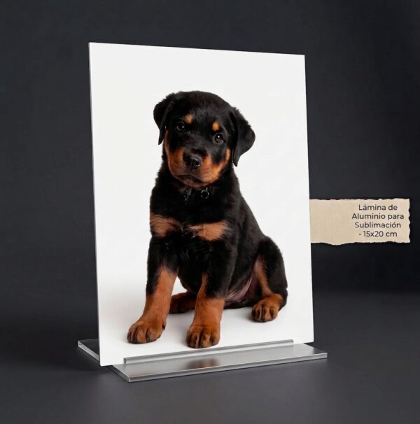 Producto Retrato metálico personalizado primer plano